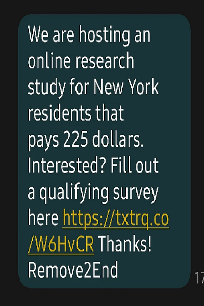 Fake Scam Message