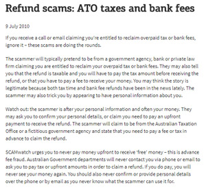 Bank Refund Scams