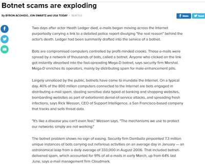 Botnet Scams