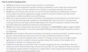 Car Purchase Scams