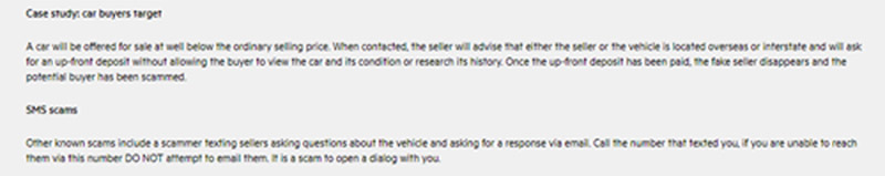 Car Purchase Scams