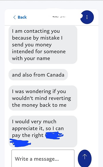 Personal Management Scam Example