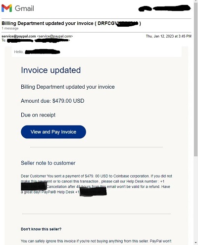 Pro Forma Invoicing Scam